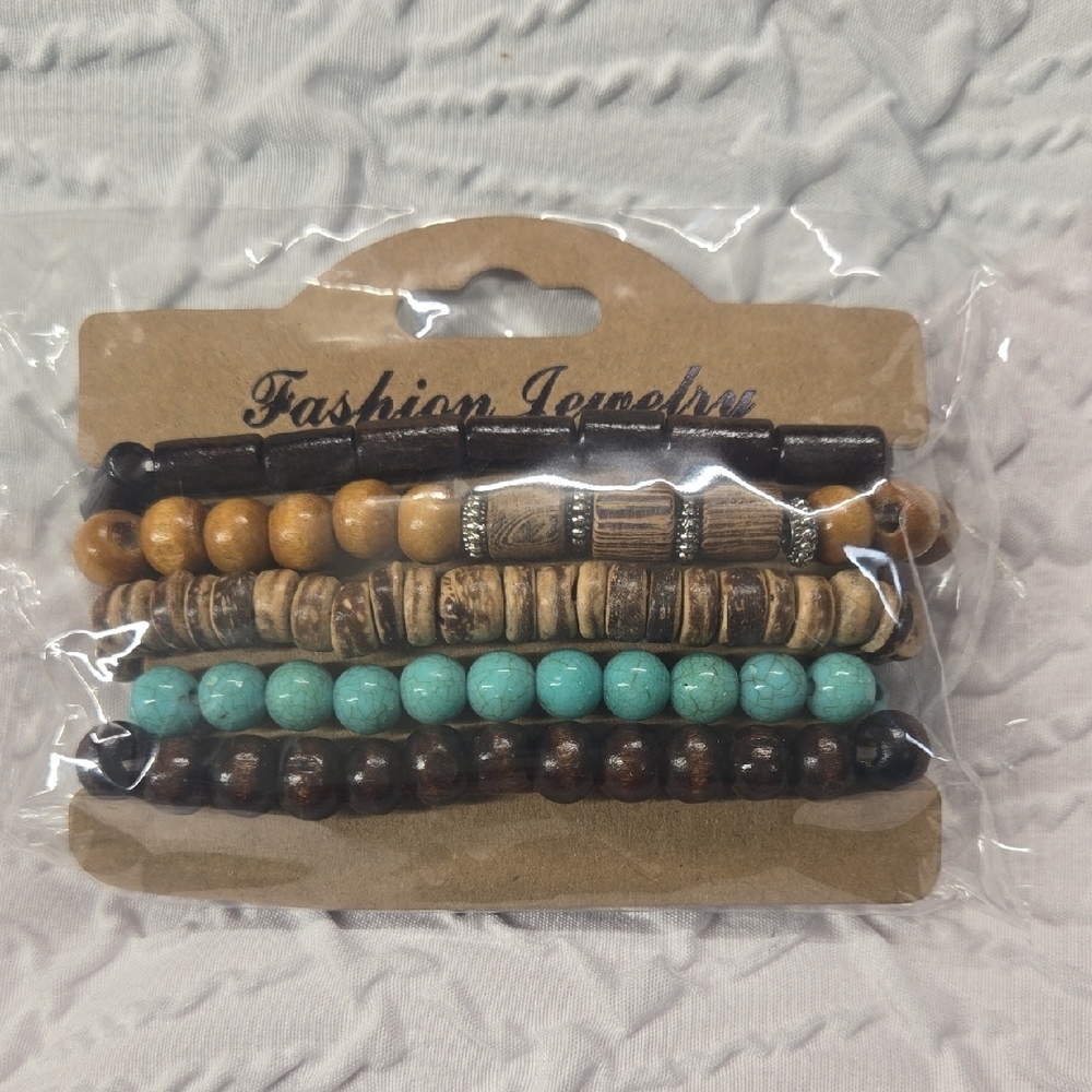 Earthy Beaded Bracelet Set